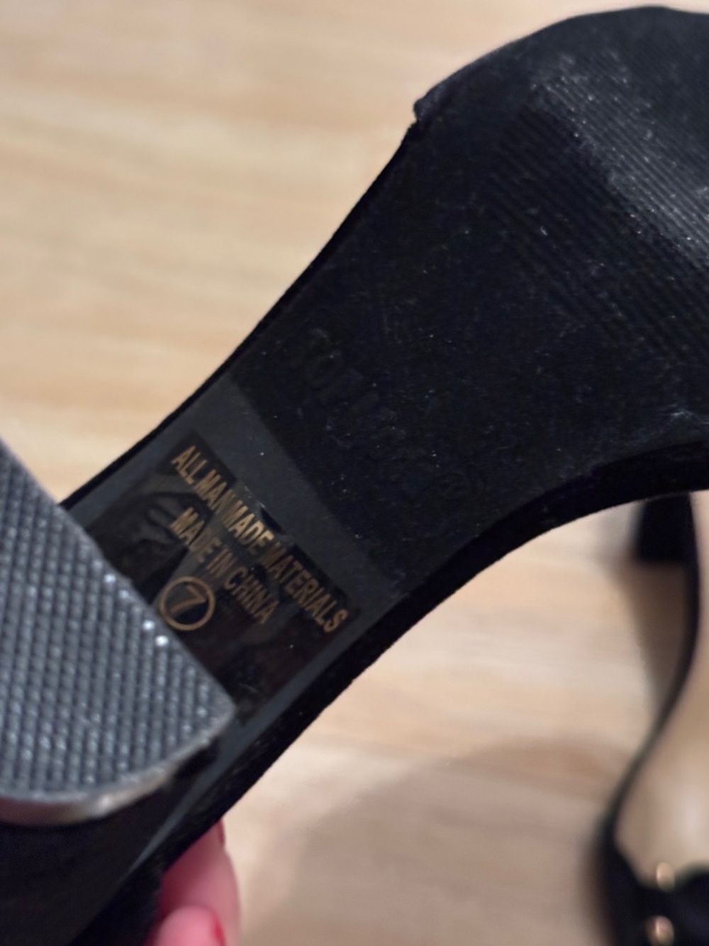 Black Studded Block Heel Sandals - Picture 5 of 8